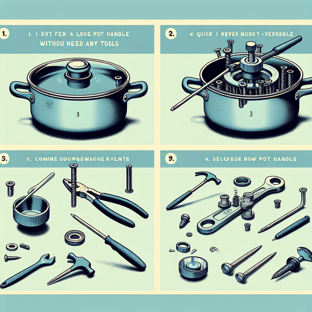 냄비 손잡이 느슨함 해결, 공구 없이 빠르게 고치는 요령