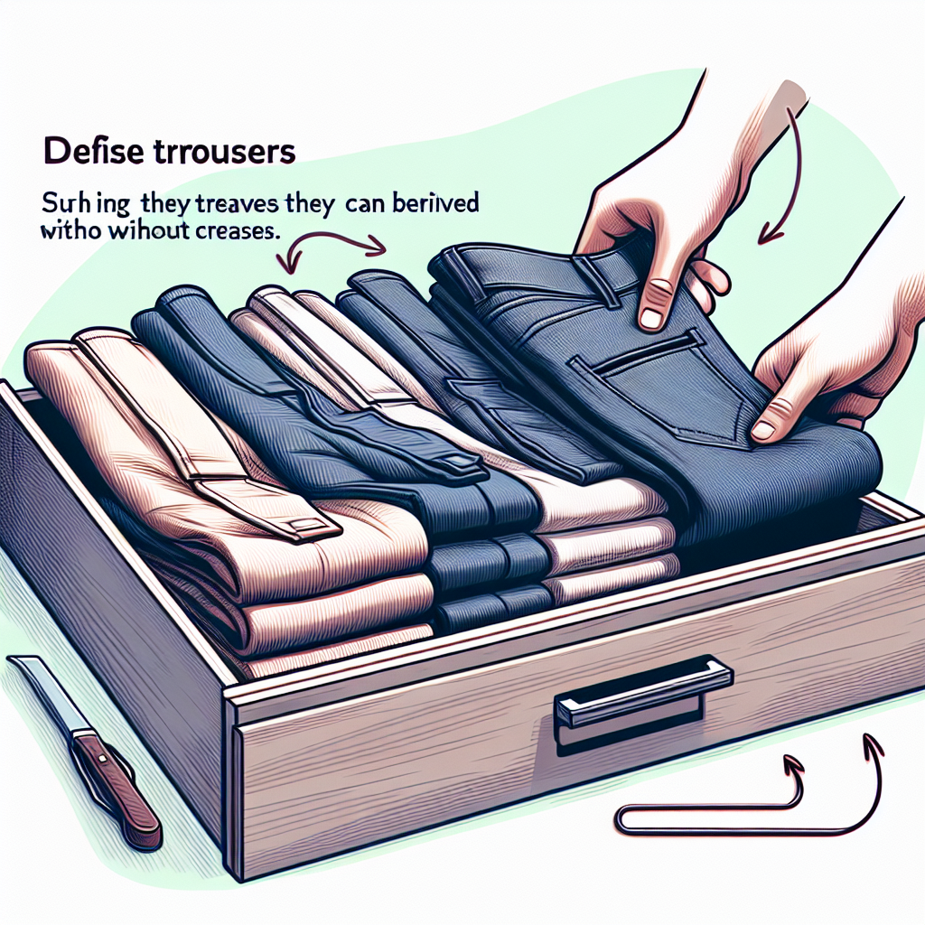 바지 보관법, 주름 없이 꺼내는 방식