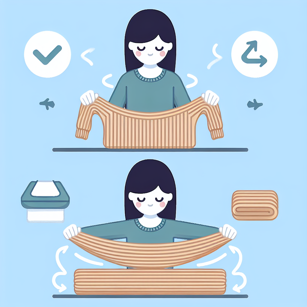 니트 접는 방향, 늘어짐 막는 포인트