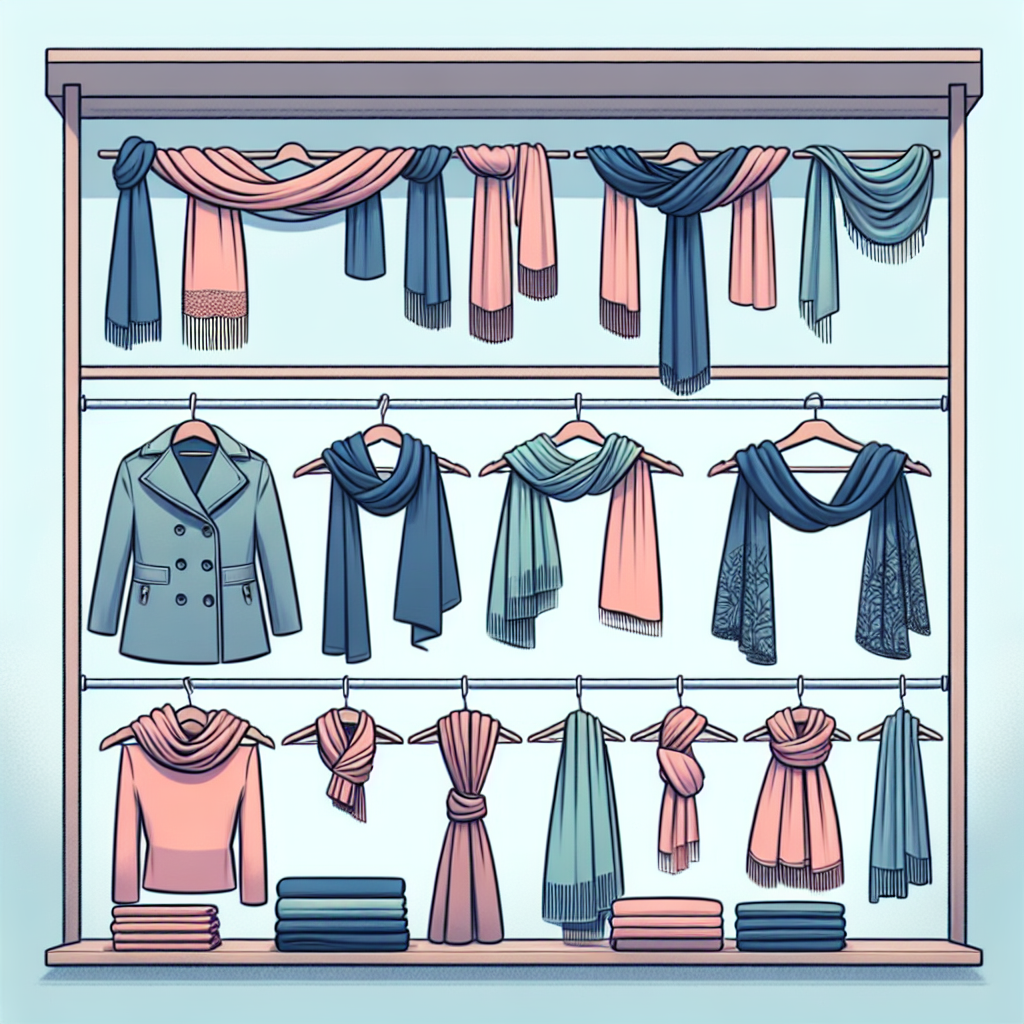 스카프 정리, 꺼낼 때 엉키지 않는 방법