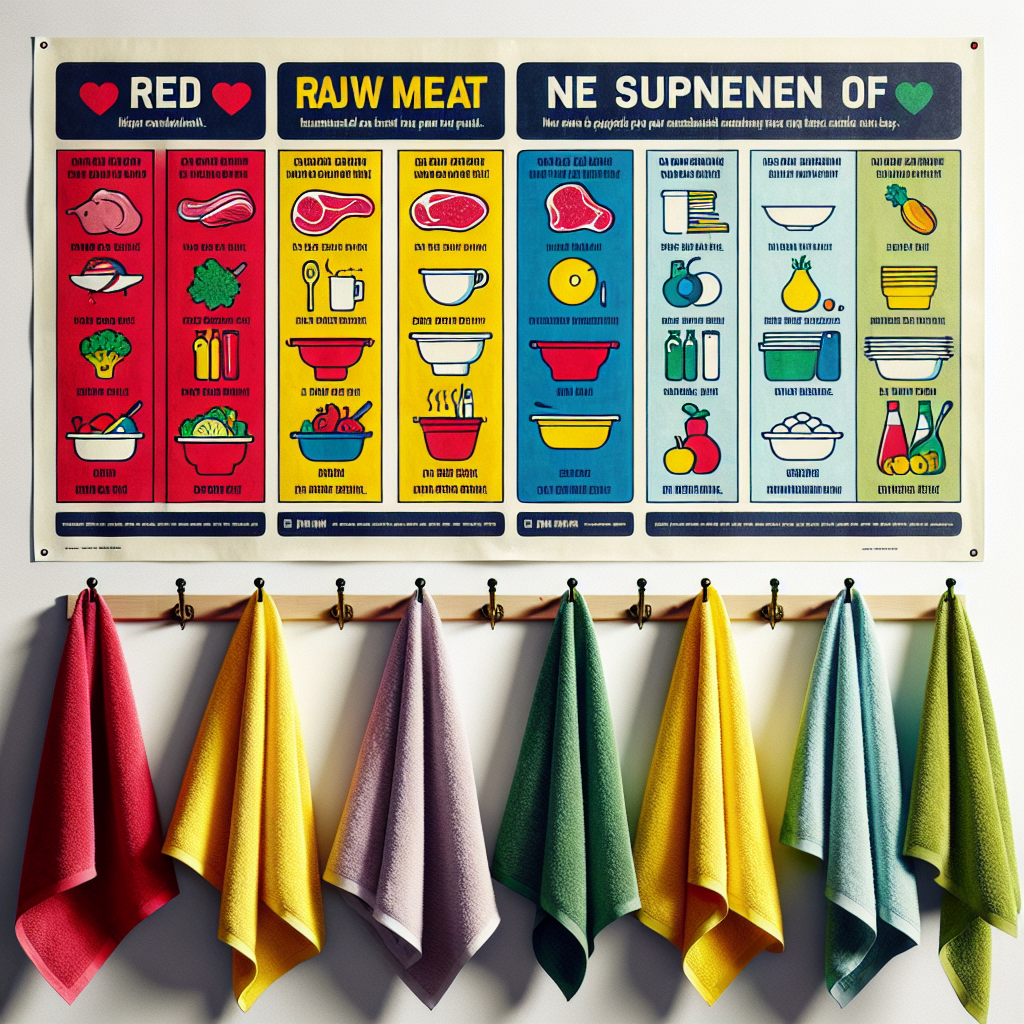 주방 타월 색상 구분, 위생 관리 쉬워지는 이유