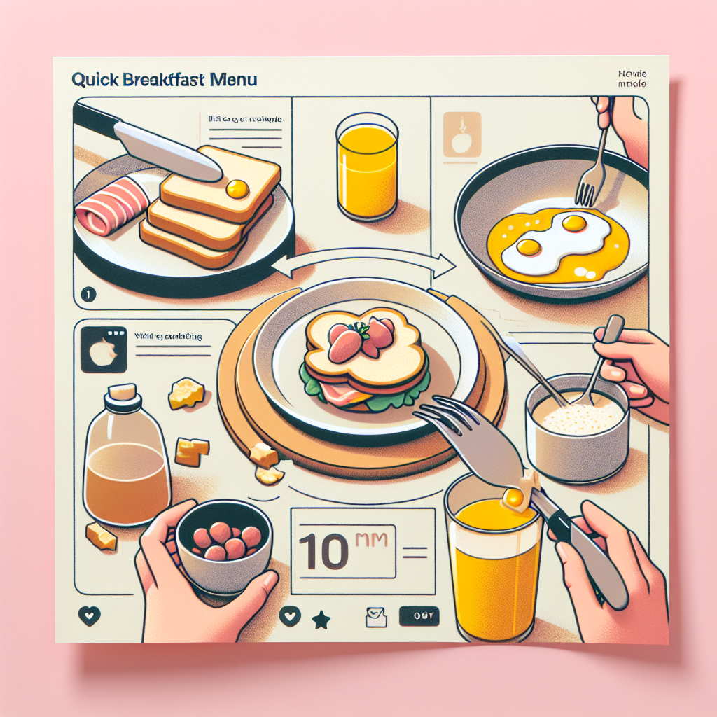 초간단 아침 메뉴, 10분 안에 뚝딱 만드는 레시피 공개