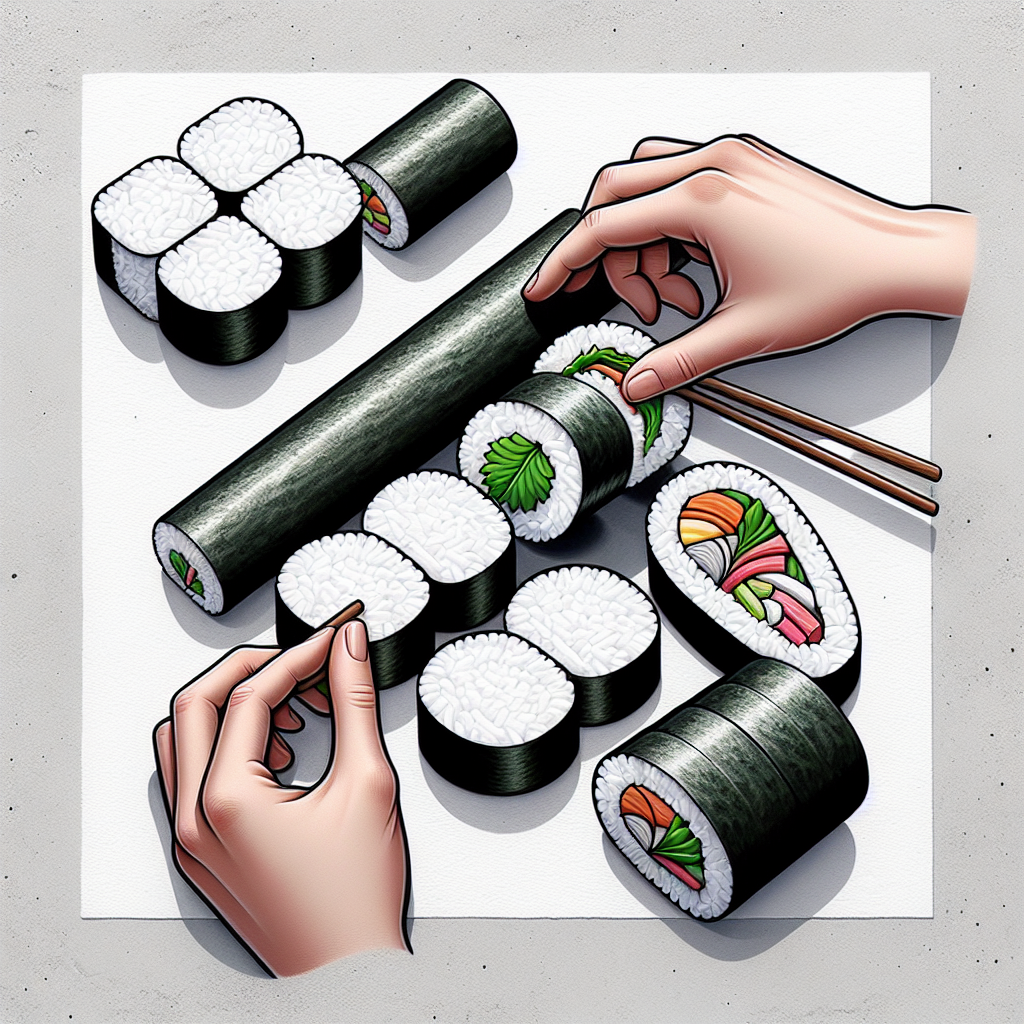김밥 예쁘게 말기, 터지지 않고 단단하게 마는 비법