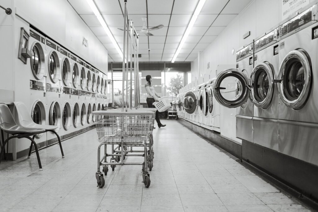 washing machine interior after deep cleaning shiny drum