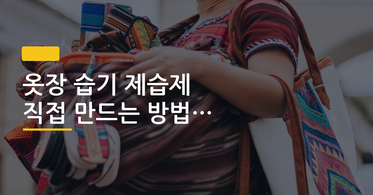 옷장 습기 제습제 직접 만드는 방법과 효과