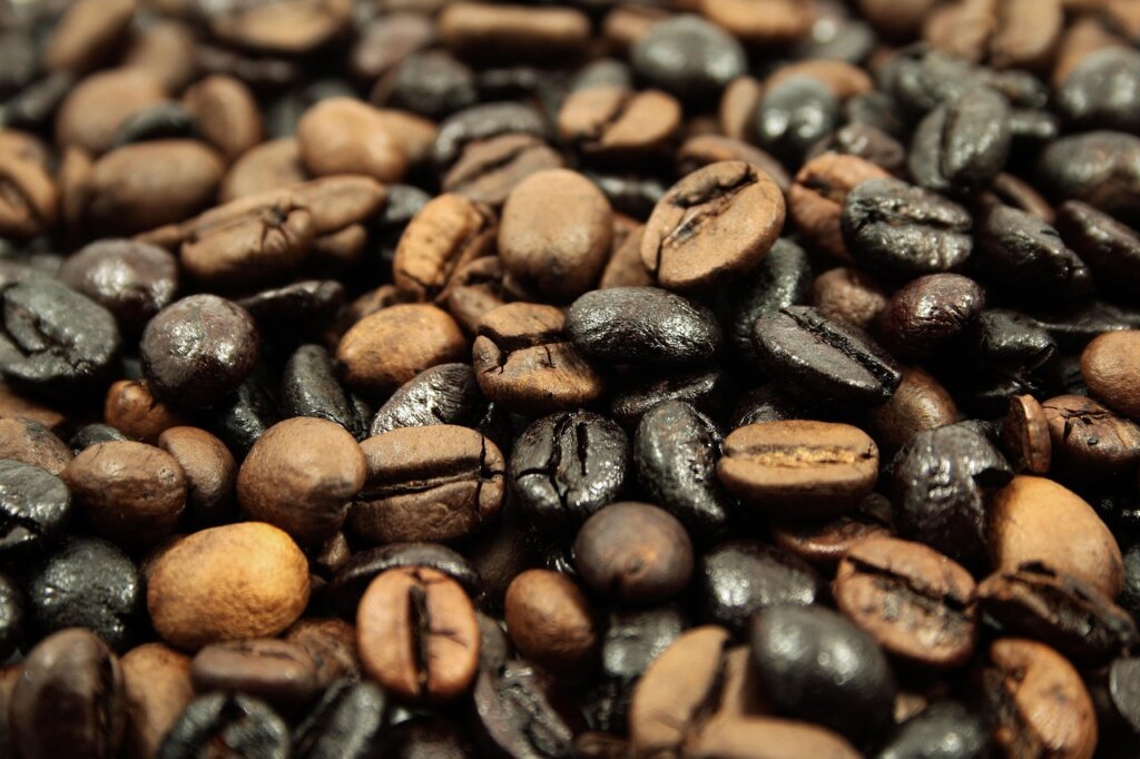 coffee bag label showing roasting date close up, natural light