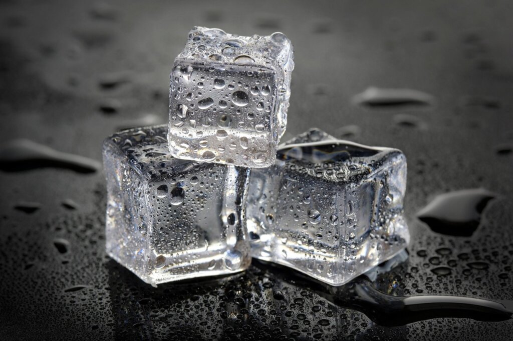 minced garlic portioned in silicone ice cube tray for freezing