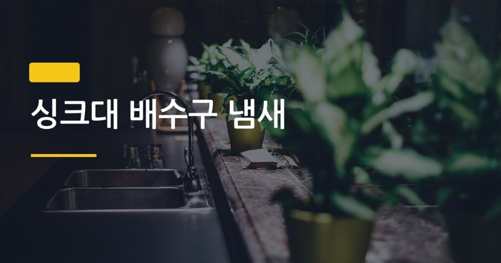 싱크대 배수구 냄새, 원인 5가지와 집에서 바로 되는 해결법 정리