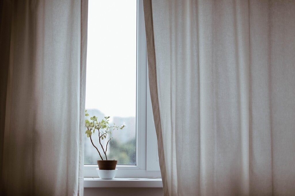 dusty window sill close-up natural light