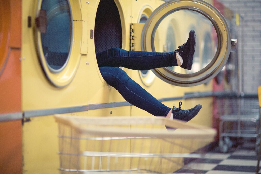 washing machine rubber seal with mold buildup