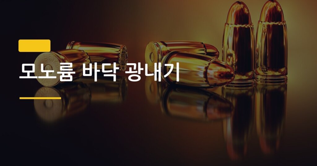 모노륨 바닥 광내기, 제품 없이 집에 있는 것만으로 유리처럼 만드는 4가지 방법